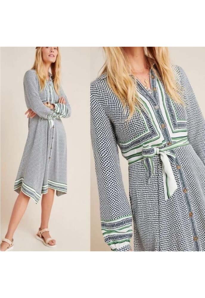 Maeve for Anthropologie Constantine Midi Shirtdress